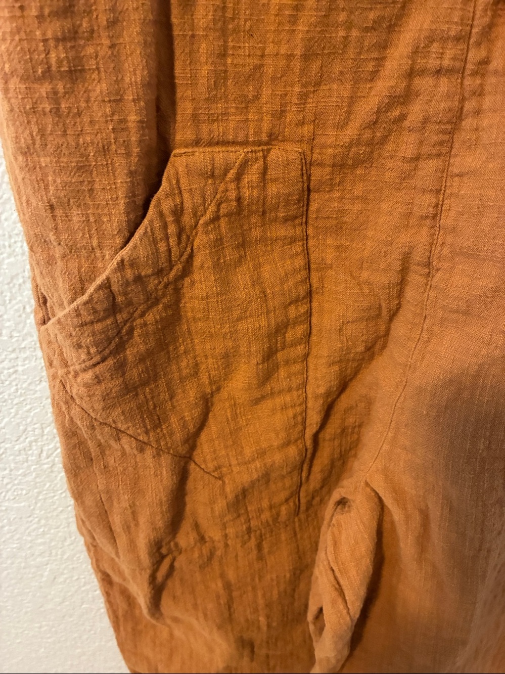 Billabong Daydream Women's Wide-Leg Button-Front Jumpsuit in Rust - Picture 4 of 7